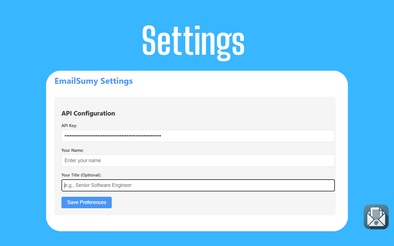 Settings